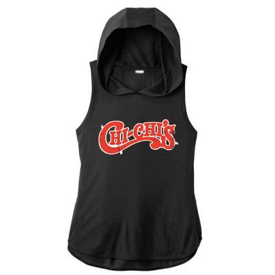 Defunct Chi Chi's Restaurant Ladies PosiCharge Tri-Blend Wicking Draft Hoodie Tank