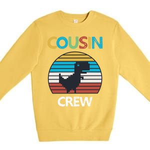 Dinosaur Cousin Crew Lover Squad Family Gift Premium Crewneck Sweatshirt