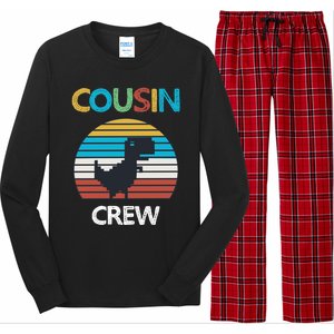 Dinosaur Cousin Crew Lover Squad Family Gift Long Sleeve Pajama Set