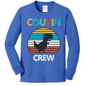 Dinosaur Cousin Crew Lover Squad Family Gift Kids Long Sleeve Shirt