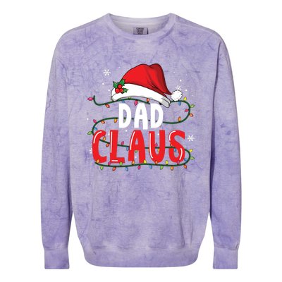 Dad Claus Christmas Famiy Matching Pajamas Team Santa Colorblast Crewneck Sweatshirt