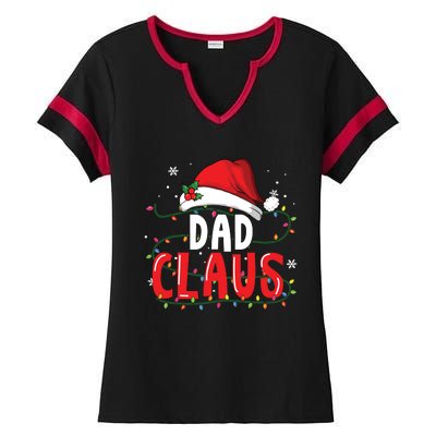 Dad Claus Christmas Famiy Matching Pajamas Team Santa Ladies Halftime Notch Neck Tee