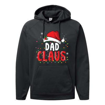 Dad Claus Christmas Famiy Matching Pajamas Team Santa Performance Fleece Hoodie