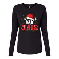 Dad Claus Christmas Famiy Matching Pajamas Team Santa Womens Cotton Relaxed Long Sleeve T-Shirt