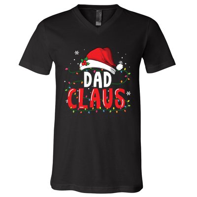 Dad Claus Christmas Famiy Matching Pajamas Team Santa V-Neck T-Shirt