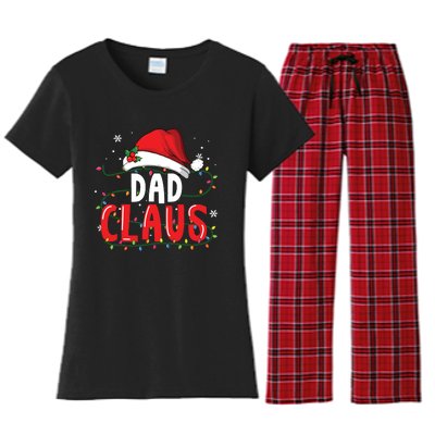 Dad Claus Christmas Famiy Matching Pajamas Team Santa Women's Flannel Pajama Set