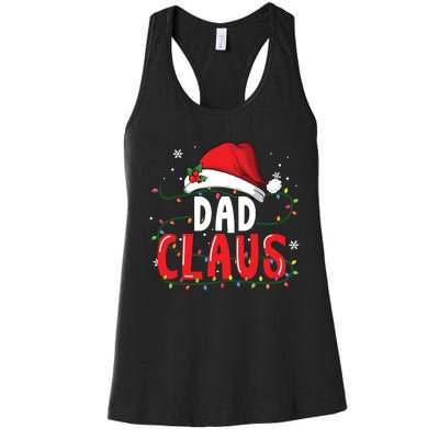 Dad Claus Christmas Famiy Matching Pajamas Team Santa Women's Racerback Tank