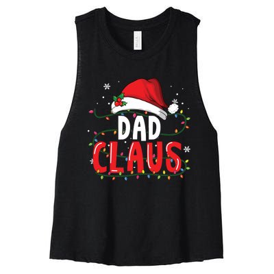 Dad Claus Christmas Famiy Matching Pajamas Team Santa Women's Racerback Cropped Tank