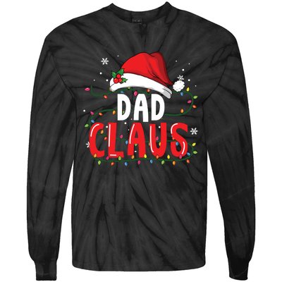 Dad Claus Christmas Famiy Matching Pajamas Team Santa Tie-Dye Long Sleeve Shirt