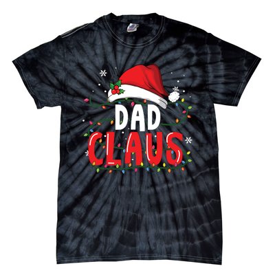 Dad Claus Christmas Famiy Matching Pajamas Team Santa Tie-Dye T-Shirt