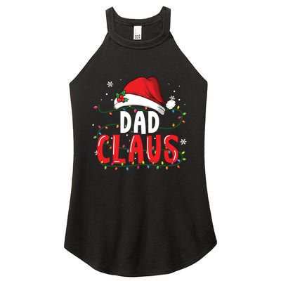 Dad Claus Christmas Famiy Matching Pajamas Team Santa Women's Perfect Tri Rocker Tank