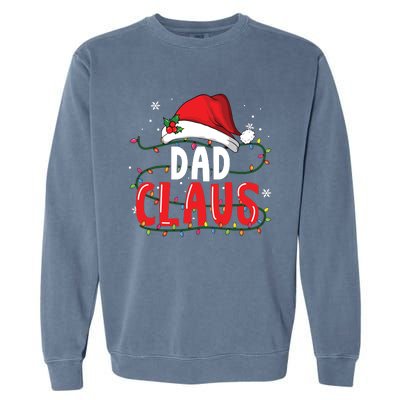 Dad Claus Christmas Famiy Matching Pajamas Team Santa Garment-Dyed Sweatshirt