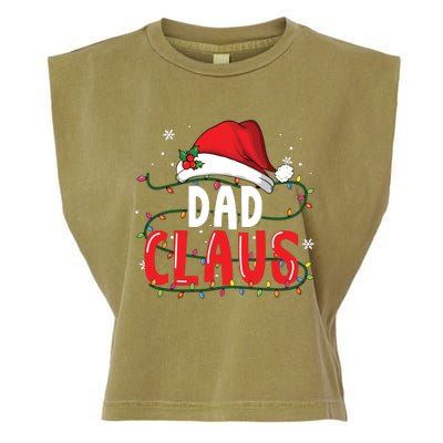 Dad Claus Christmas Famiy Matching Pajamas Team Santa Garment-Dyed Women's Muscle Tee