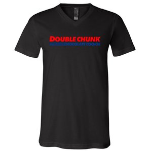 Double Chunk Chocolate Cookie Wholesale Social Media Dad V-Neck T-Shirt