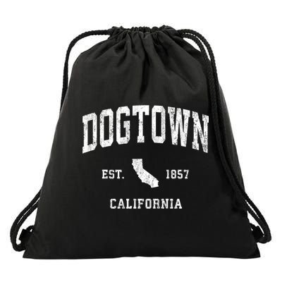 Dogtown California Ca Vintage Athletic Sports Drawstring Bag