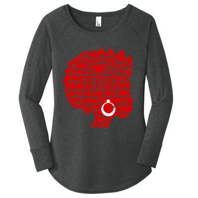 Delta Crimson & Cream Black Excellence 1913 Women's Perfect Tri Tunic Long Sleeve Shirt