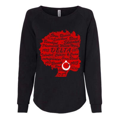 Delta Crimson & Cream Black Excellence 1913 Womens California Wash Sweatshirt