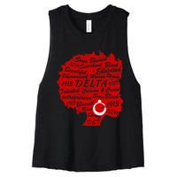 Delta Crimson & Cream Black Excellence 1913 Women's Racerback Cropped Tank