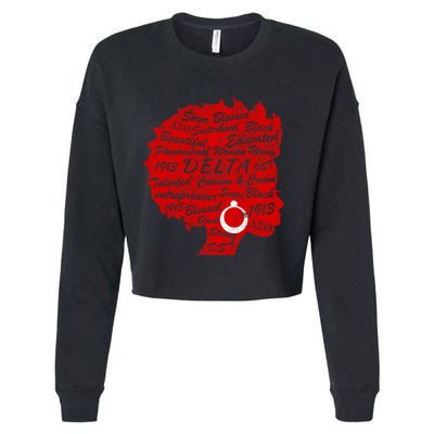 Delta Crimson & Cream Black Excellence 1913 Cropped Pullover Crew