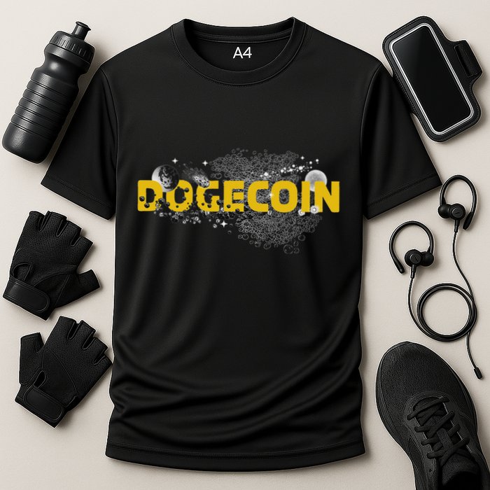 Dogecoin Cryptocurrency Crypto Cooling Performance Crew T-Shirt