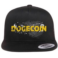 Dogecoin Cryptocurrency Crypto Flat Bill Trucker Hat