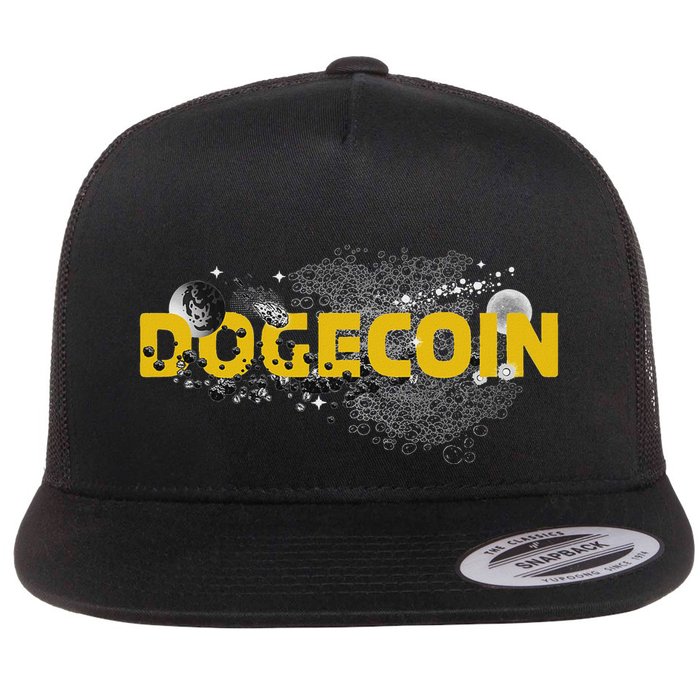 Dogecoin Cryptocurrency Crypto Flat Bill Trucker Hat