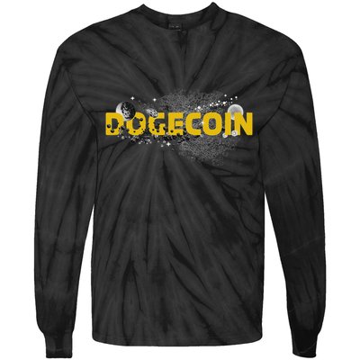 Dogecoin Cryptocurrency Crypto Tie-Dye Long Sleeve Shirt