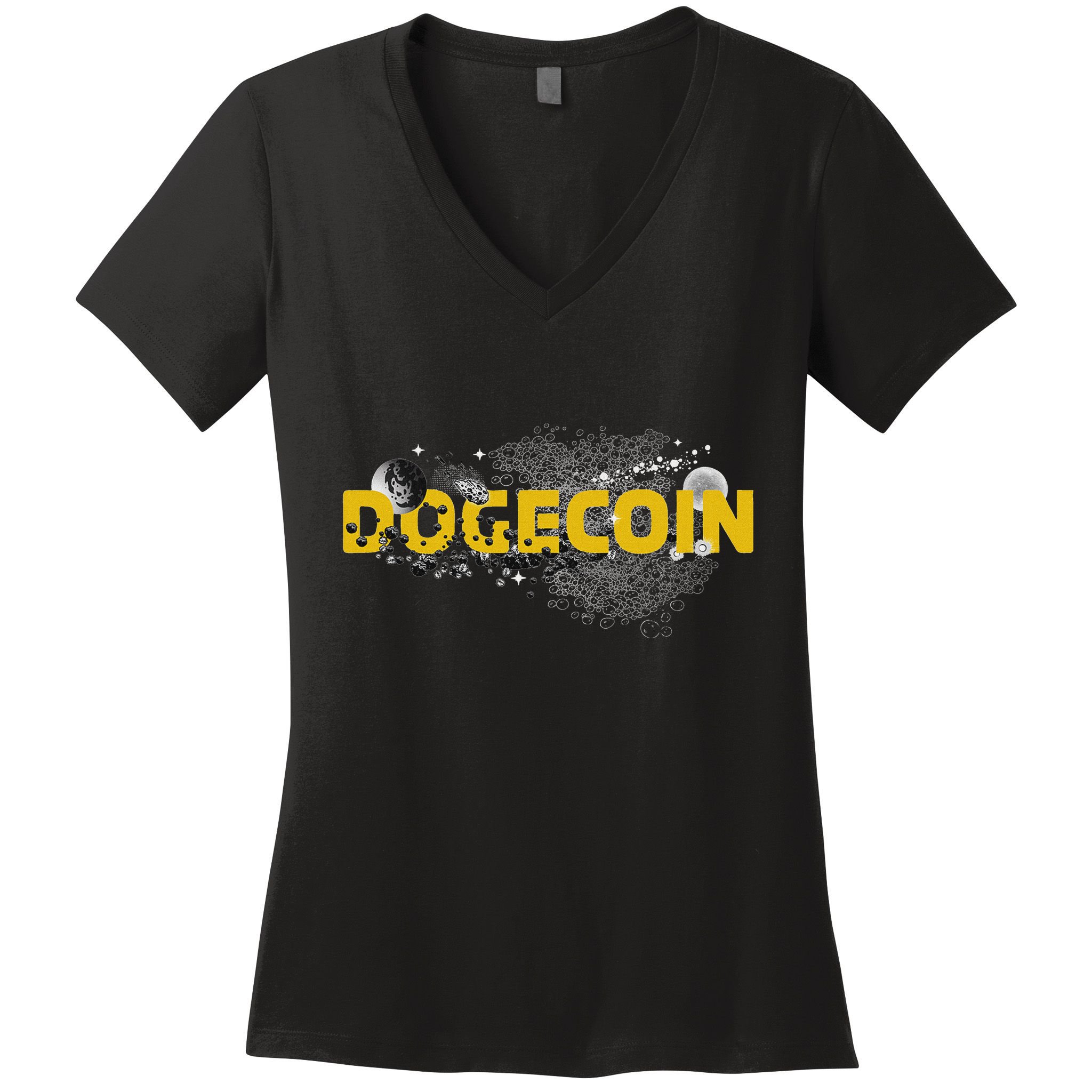 Dogecoin Cryptocurrency Crypto Women's V-Neck T-Shirt