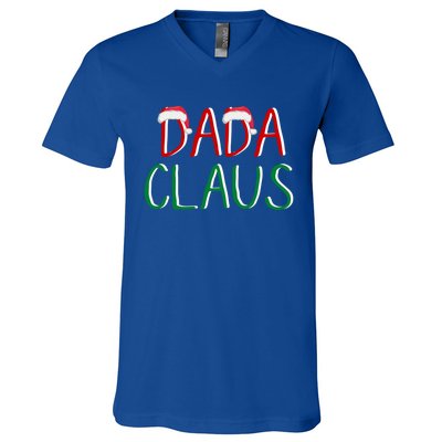 Dada Claus Christmas TeeBelieve In Santa Claus Funny Family Gift V-Neck T-Shirt