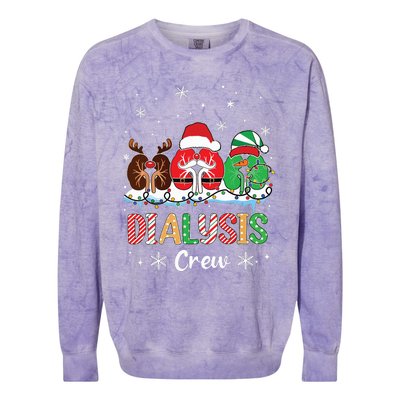 Dialysis Christmas Crew Dialysis Nurse Nephrology Technician Colorblast Crewneck Sweatshirt