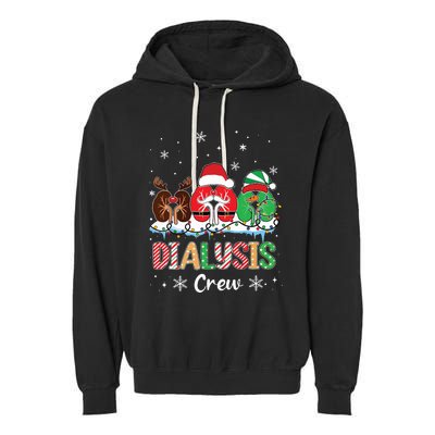 Dialysis Christmas Crew Dialysis Nurse Nephrology Technician Garment-Dyed Fleece Hoodie