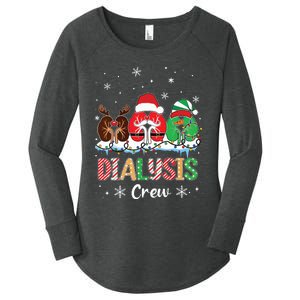 Dialysis Christmas Crew Dialysis Nurse Nephrology Technician Women's Perfect Tri Tunic Long Sleeve Shirt