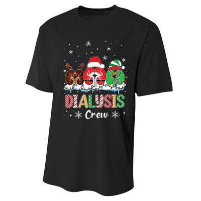 Dialysis Christmas Crew Dialysis Nurse Nephrology Technician Performance Sprint T-Shirt