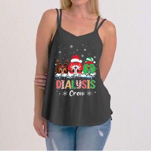 Dialysis Christmas Crew Dialysis Nurse Nephrology Technician Women's Strappy Tank