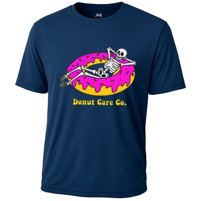 Donut Care Co Illustration Skeleton Donut Cooling Performance Crew T-Shirt