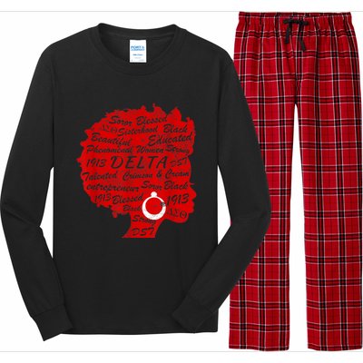 Delta Crimson & Cream Black Excellence 1913 Long Sleeve Pajama Set