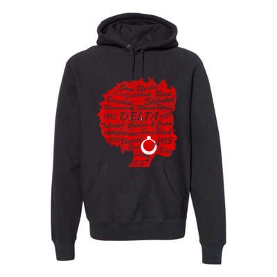 Delta Crimson & Cream Black Excellence 1913 Premium Hoodie