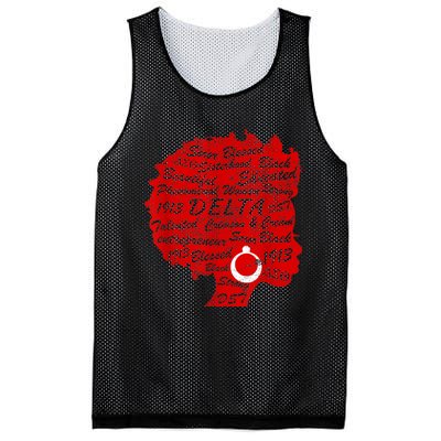 Delta Crimson & Cream Black Excellence 1913 Mesh Reversible Basketball Jersey Tank