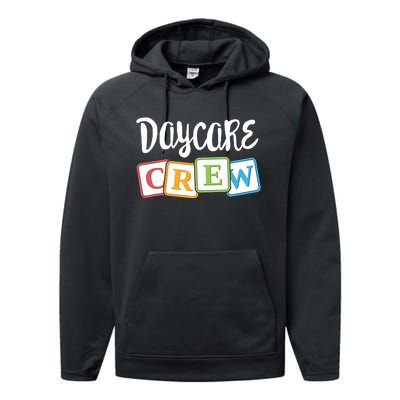 Daycare Crew Childcare Team Squad Provider After School Performance Fleece Hoodie