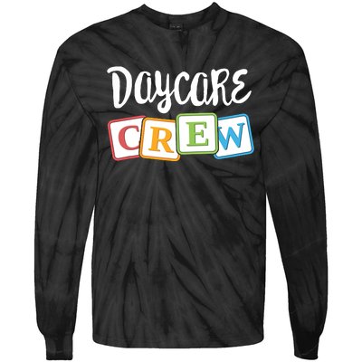 Daycare Crew Childcare Team Squad Provider After School Tie-Dye Long Sleeve Shirt