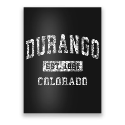 Durango Colorado Co Vintage Established Sports Poster