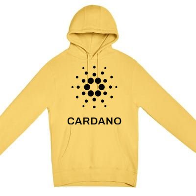 Distressed Cardano Cryptocurrency Logo Premium Pullover Hoodie