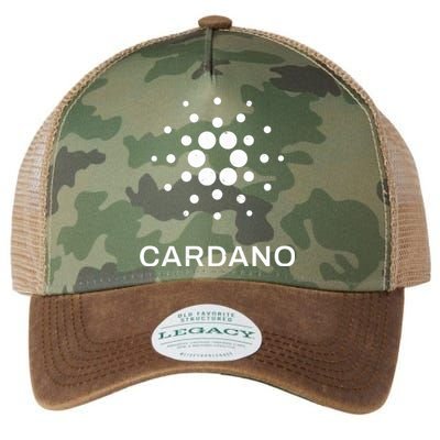 Distressed Cardano Cryptocurrency Logo Legacy Tie Dye Trucker Hat