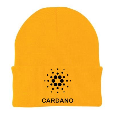 Distressed Cardano Cryptocurrency Logo Knit Cap Winter Beanie