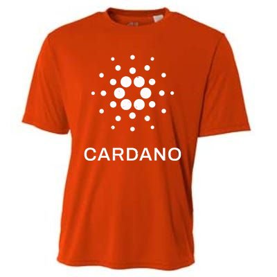 Distressed Cardano Cryptocurrency Logo Cooling Performance Crew T-Shirt