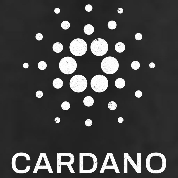 Distressed Cardano Cryptocurrency Logo Garment-Dyed Heavyweight T-Shirt