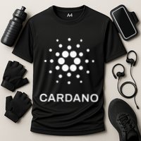 Distressed Cardano Cryptocurrency Logo Performance Shirt