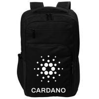 Distressed Cardano Cryptocurrency Logo Impact Tech Backpack