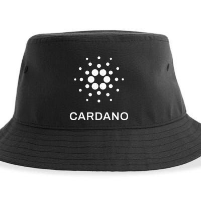 Distressed Cardano Cryptocurrency Logo Sustainable Bucket Hat