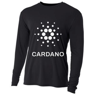 Distressed Cardano Cryptocurrency Logo Cooling Performance Long Sleeve Crew